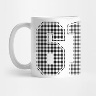 Plaid Number - 61 - Dark Mug